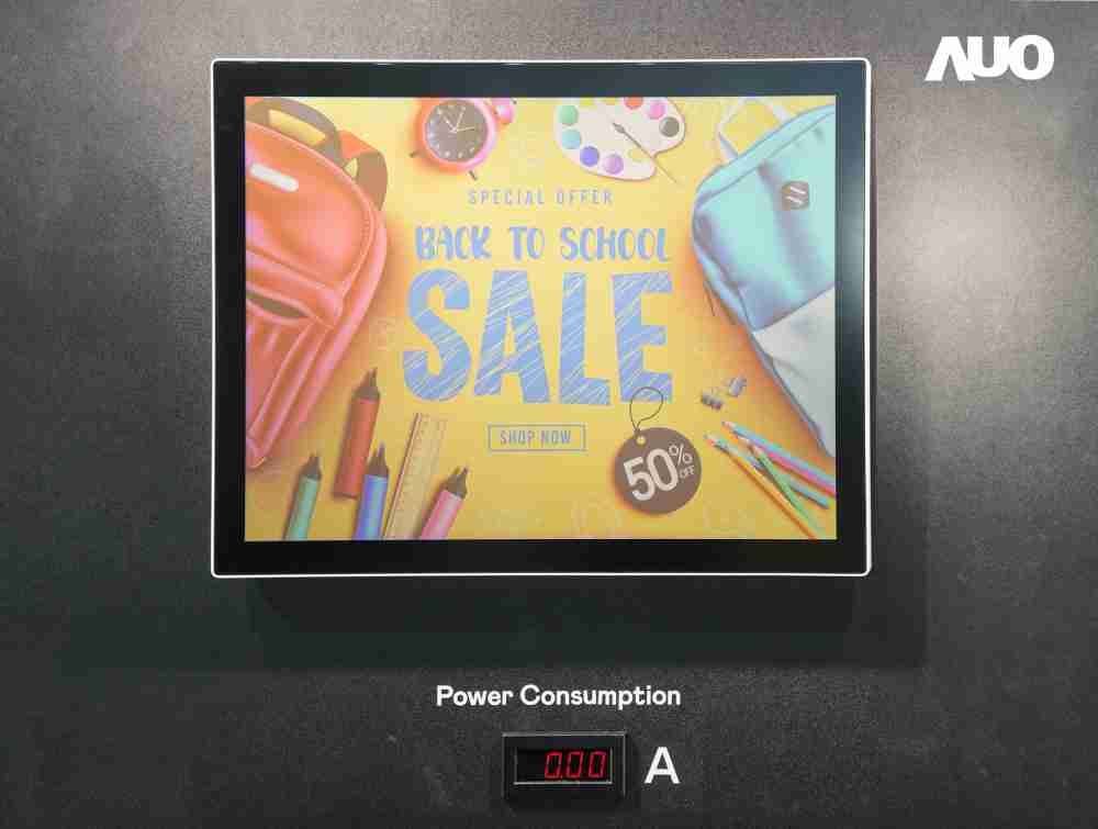 2121非凡展示胆固醇液晶超低耗能户外全彩显示器，，，，ChLC（胆固醇液晶）以双稳态技术使静态显示零功耗，，，，具省电、、高彩度、、环保的特性，，，还整合软硬件系统解决方案，，，，可透过单一云端平台管理