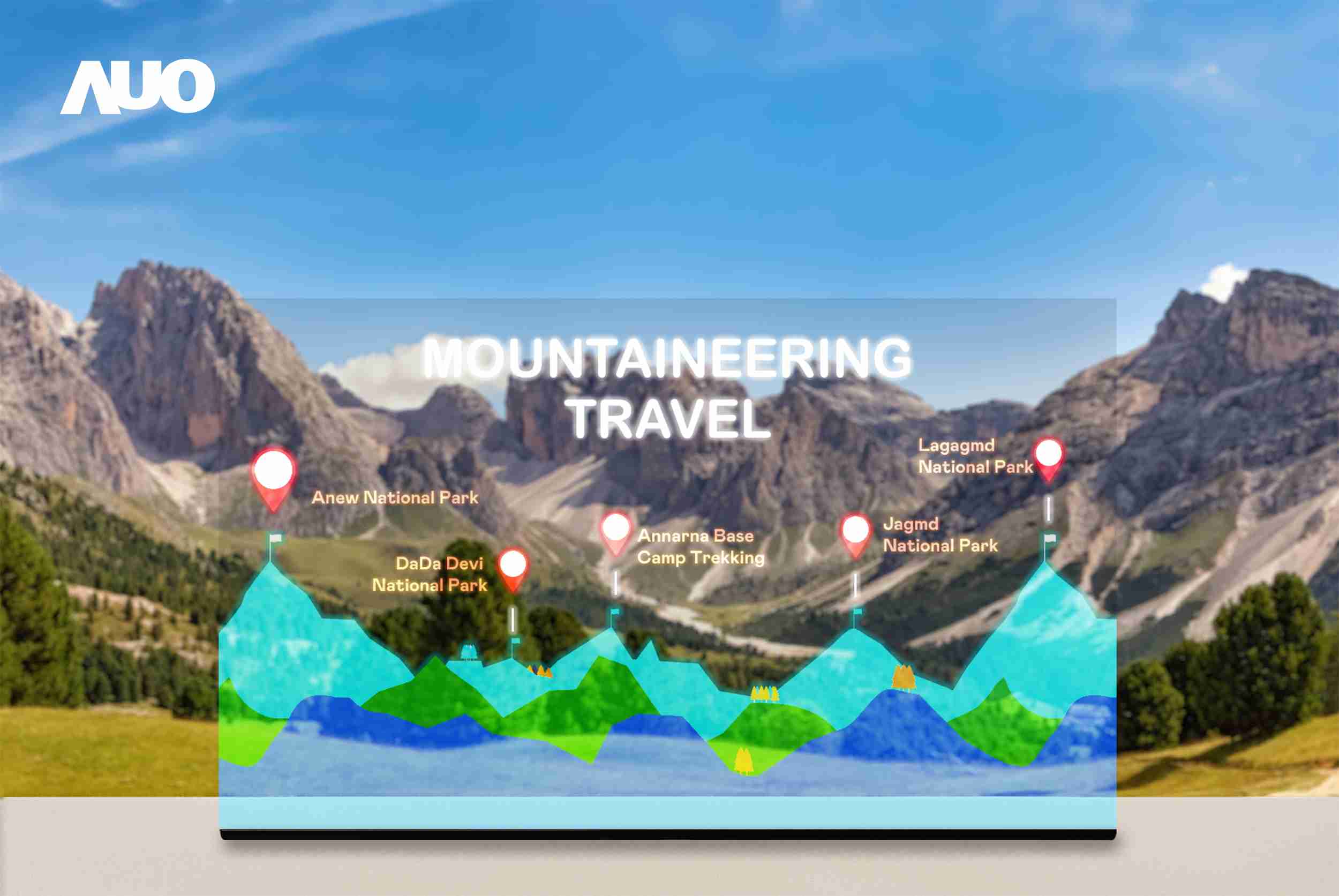 2121非凡展示全球单片尺寸最大(*)42吋透明Micro LED显示器拼接而成的〝64吋透明Micro LED显示器〞，，，具备高透明度、、1,000 nits高亮度、、、广色域、、采用三边无边框的无缝拼接等多重特色，，，呈现超高清、、、、细腻画质而不遮挡后方视觉，，，满足层峰需求，，，可广泛运用于零售、、、艺术展览或商业空间等场域